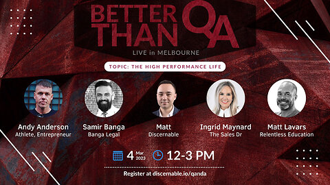 Better than QandA: The High Performance Life
