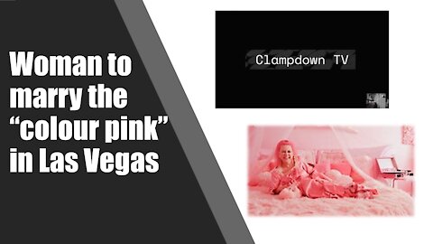 Woman to Marry the Colour Pink in Las Vegas