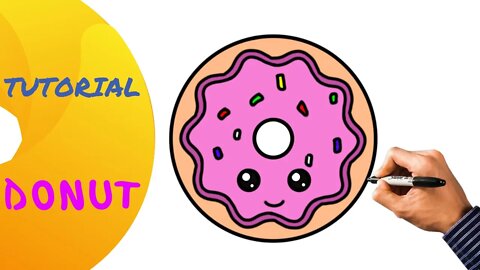 Como Desenhar um Donut Kawaii Passo a Passo