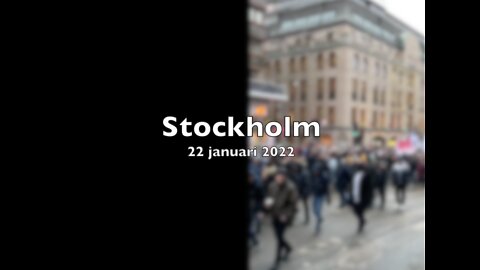 Manifestation against vaccine passports in Stockholm 22 Jan 2022