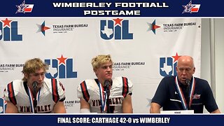 Wimberley State Championship Press Conference