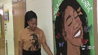 Polk County teacher using art during Black History Month