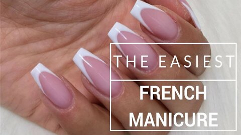 The EASIEST French Manicure Nail Tutorial Ever