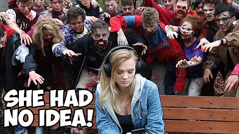 Surprising Strangers With 100 Zombies - Experiment.MrBeast. MrBeast Official.