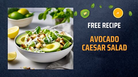 Free Avocado Caesar Salad Recipe 🥑🥗🧀Free Ebooks +Healing Frequency🎵