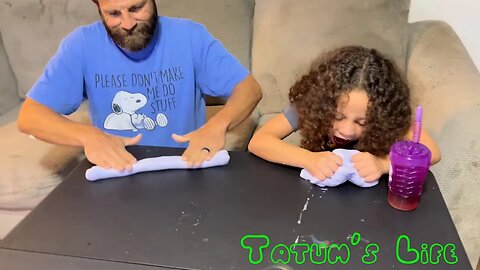 Teaching my dad the proper way to make the BEST SLIME EVER!!!!