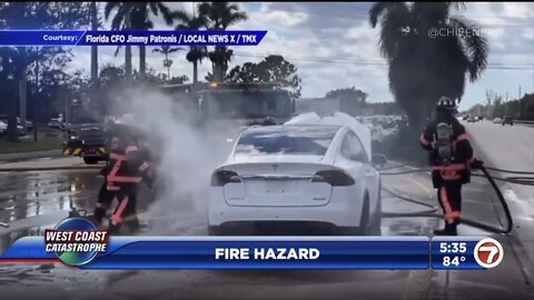 Florida Issues Fire Hazard Warning for Electric Vehicles Parked in Garages