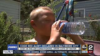 Code Red Alert declared in Baltimore City Thursday