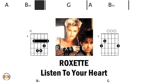 ROXETTE Listen To Your Heart - (Chords & Lyrics like a Karaoke) HD