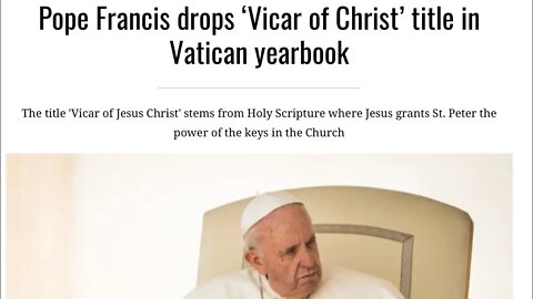 Francis: Vicar of Satan