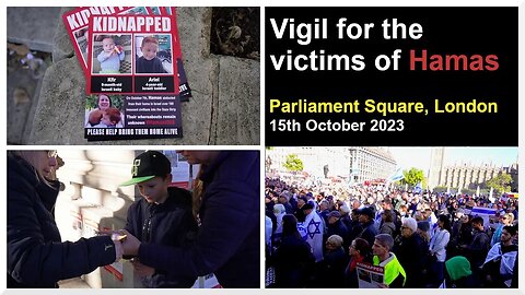 Actual coverage of the Israeli vigil at Parliament Square | 15-10-23