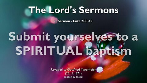 Receive the spiritual Baptism of My Love... Child Jesus in the Temple ❤️ Jesus explains Luke 2:33-40