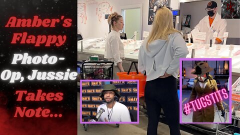 Amber Heard Stages Photo-Op at the "Flappy Fish Market" While Her Minions Stare At #TUGSTITS