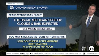 Orionid Meteor Shower peaks Wednesday night