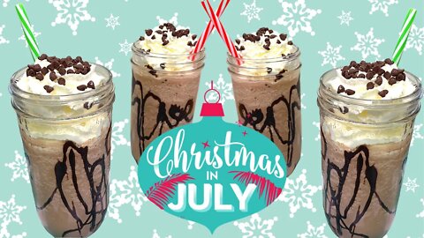 FROZEN HOT CHOCOLATE RECIPE!! CHRISTMAS IN JULY!!