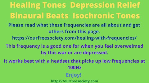 Healing Tones Depression Relief Binaural Beats Isochronic Tones