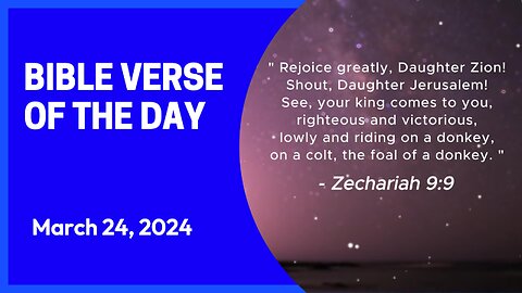 Bible Verse of the Day: March 24, 2024