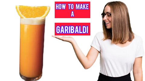 How To Make a Garibaldi cocktail 🍹 a Italian classic