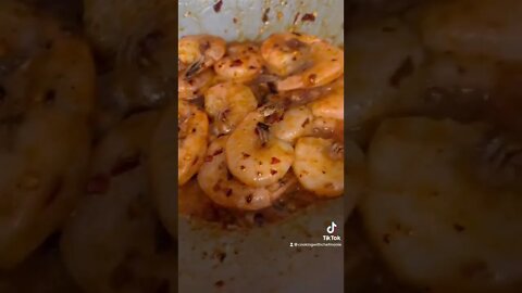 Spicy 🌶 Buldak Romen Noodles 🍝 with shrimp, pickled ginger & seaweed!! #spicynoodleschallenge #fyp