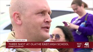 Olathe East parents continue to wait to see their children following shooting
