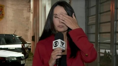 TV Tribuna reporter Vanessa Medeiros faints during live newscast