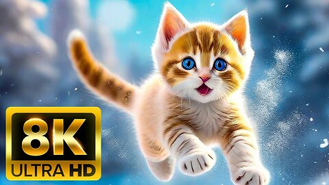 CUTE BABY ANIMALS 8K (120FPS) UHD - Cute Young Wild Animals With Relaxing Music (Colorfully Dynamic)