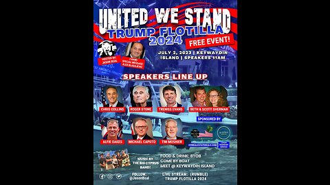 Trump Flotilla 2024 July 2, 2023 Keewaydin Florida Promo