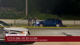 Little girl hit by car