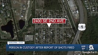 Person in custody after report of shots fired in Indian River Co.