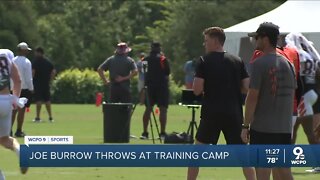 Joe Burrow throws at Bengals training camp for first time since appendectomy