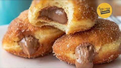 Custard Cream Donuts（Nutella Filled ）