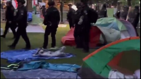 Tent encampment being torn down by police at Penn University