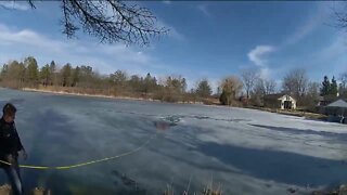 Man who tried to save dogs from freezing pond grateful for rescue from first responders