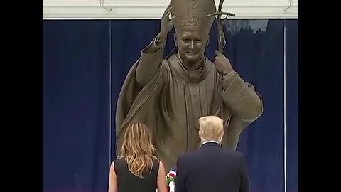 Donald Jesuit Trump visits "Saint" Pope John Paul II National Shrine in Washington (June 2nd 2020)