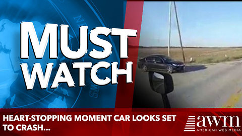 Heart-stopping moment car looks set to crash...but misses