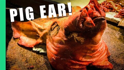 Eating Pig Ear (Walkman) - Philippines [Best Ever Food Review Show]