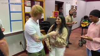Ed Sheeran visits high school in Tampa