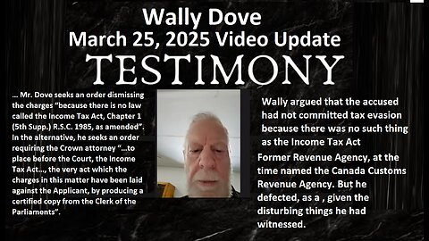 Wally Dove no such thing as the Income Tax Act