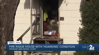 Firefighters battle fire with 'hoarding condition' in Anne Arundel County