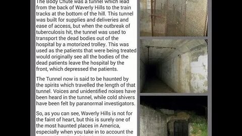 Chilling 'Body Chute' Of Waverly Hills Sanatorium