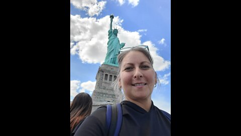 Ginger visits The Statue of Liberty