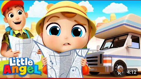 First Road Trip Song Little Angel Kids Songs Nursery Rhymes #Cartoon