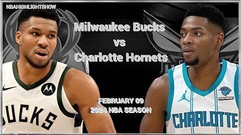 Milwaukee Bucks vs Charlotte Hornets Full Game Highlights | Feb 9 | 2024 NBA Season