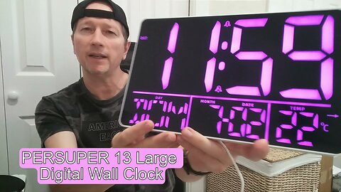 PERSUPER 13" Digital Clock - RGB Color Changing, Remote Control, Full Review & Tutorial