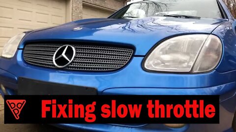 Mercedes SLK 230 DIY fixing a slow throttle response. Save money by not going to a dealer.