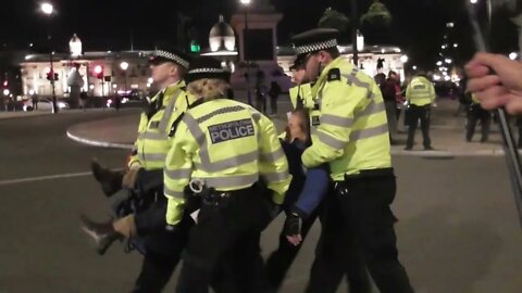 Female protester carried across the road by police #extinctionrebellion