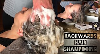 ASMR Backwards Hair Shampooing!