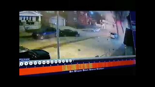 WATCH: Car drives into building causing gas leak