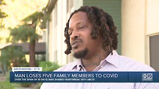 Tempe man mourns loss of five family members from COVID-19 within 10 days