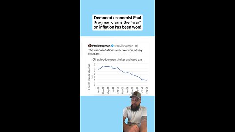 Democrat economist Paul Krugman claims the “war” on inflation has been won in misleading post!